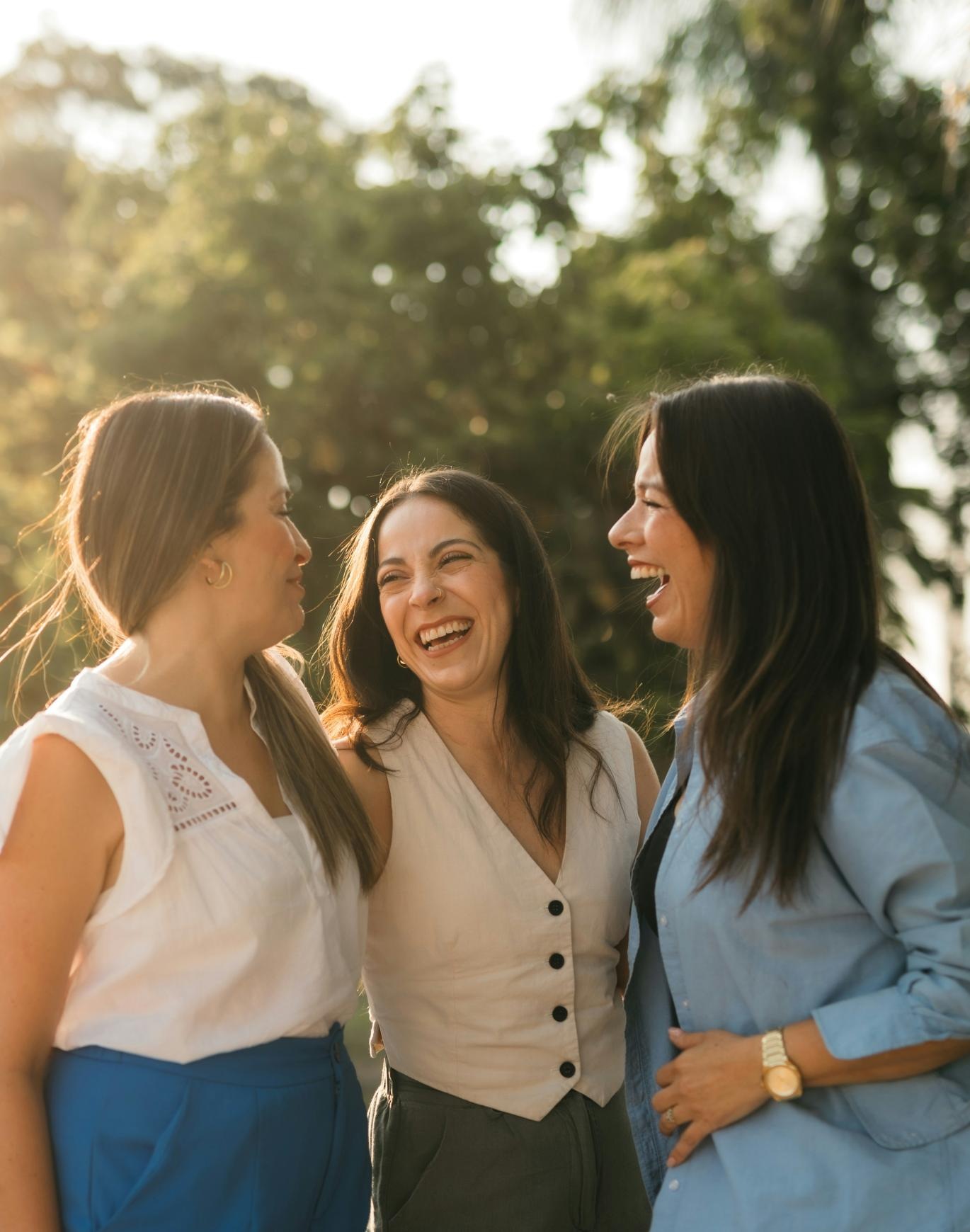 a group of women smiling